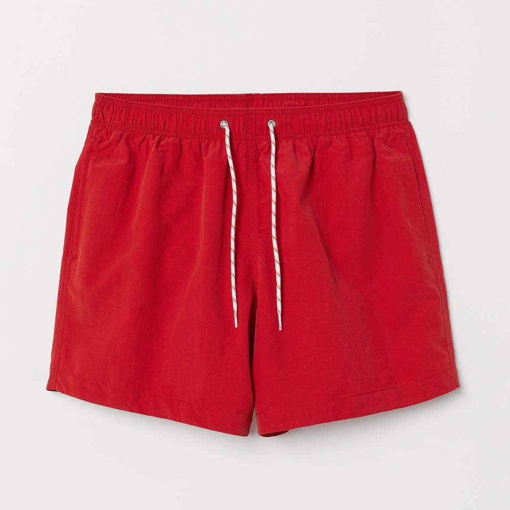 Mens H&M Red Swim Shorts